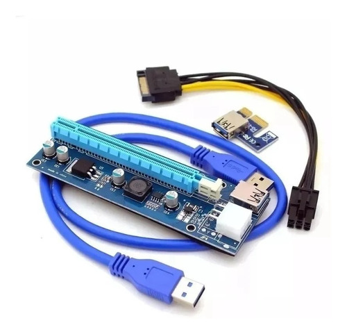 Cabo Riser Pci-e Card V007 Usb 3.0 Pci-e  Mineração Ethereum