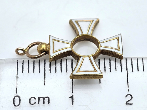 Condecoración De La Orden Teutónica De Oro 18k Esmalte 1,4gr