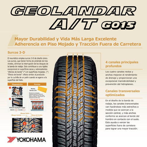 Set X2 Llantas Lt265/70r17 121s Yokohama Geolandar G015 A/t