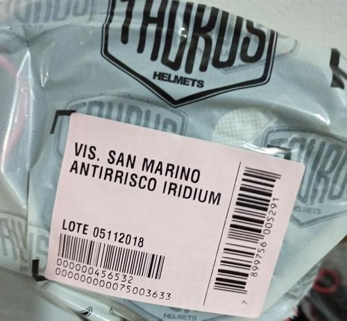 Imagem 3 de 3 de Viseira Capacete San Marino Iridium Original 2mm