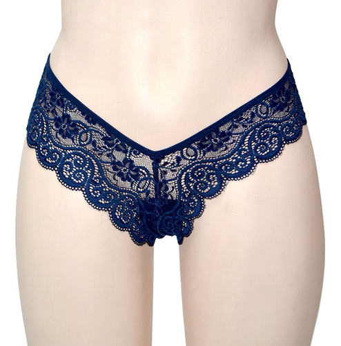 Paquete De 3 Tanga Corte V Suave Bonito Encaje