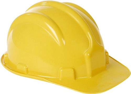 Plastcor Capacete Epi Segurança Proteção Trabalho Cor Amarelo