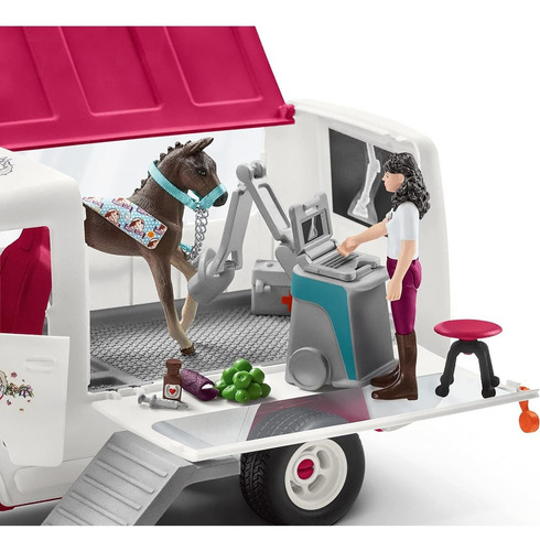 Juguete Camioneta Veterinaria Con Potro Niños Schleich Color Foto Personaje Vehículo
