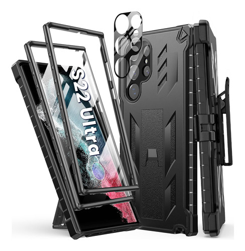 Funda Para Samsung Galaxy S22 Ultra: Protector Pantalla Clip