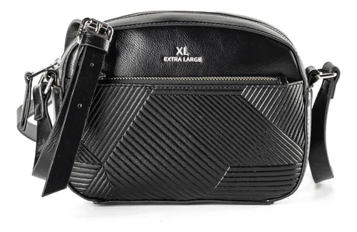 Bandolera Xl Extra Large Marion Negro Cuotas sin inter s