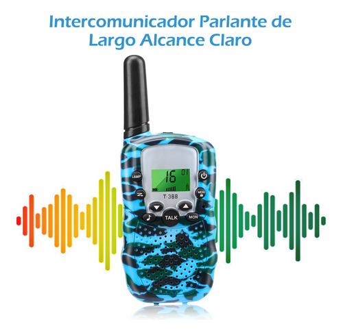 Walkie Talkies Para Niños 2 Piezas Radio Comunicación 22 Can Color