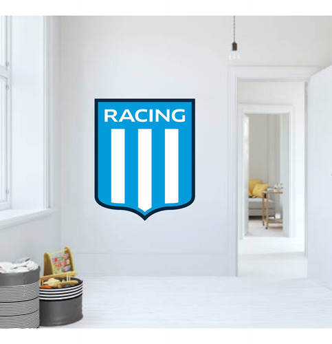 Vinilo Pared Puerta Logo Racing Club De Avellaneda 100x110