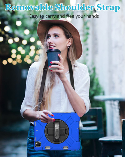 Funda Para iPad Pro 6ta Generacion Silicon Resistente Azul