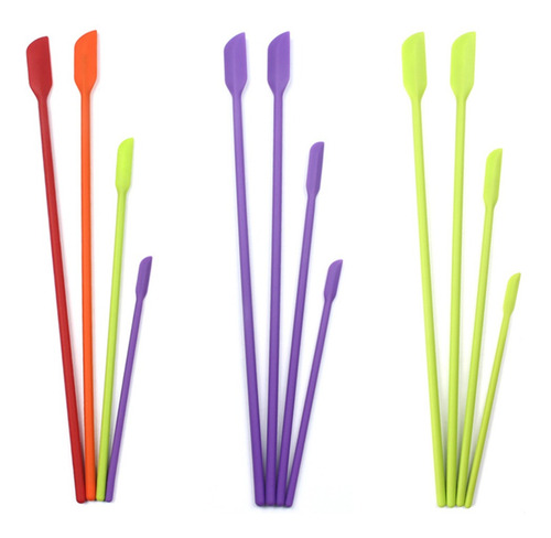 Imagen 4 de 8 de Mini Espátula De Silicona Paquete De 4 Espátula Pequeña Para