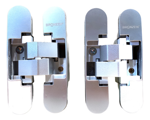 Bisagras Ocultas Invisible Cromo Mate 110mm Bronzen (par)x2