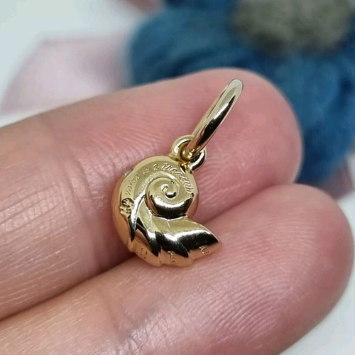 Charm Concha Encantada Ariel La Sirenita Comp Pan Plata S925 Dorado