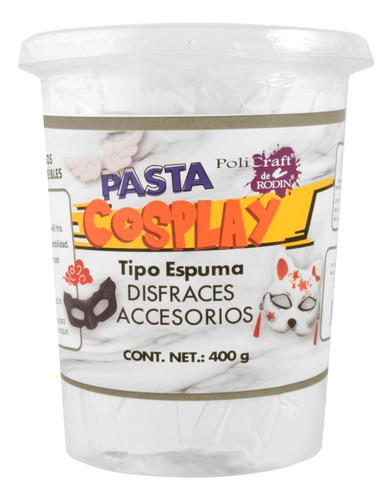 Pasta Moldeable Cosplay Policraft Tipo Espuma Disfraces 400g