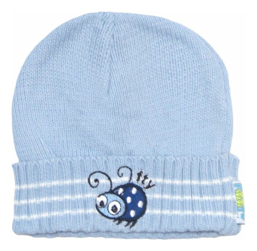 Gorrito Rayado Con Aplique Bordado Bebe Abrigo - Childrens