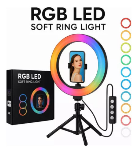 Aro De Luz Led 30cm Colores Rgb Y Blanca Profesional Fotos Rgb
