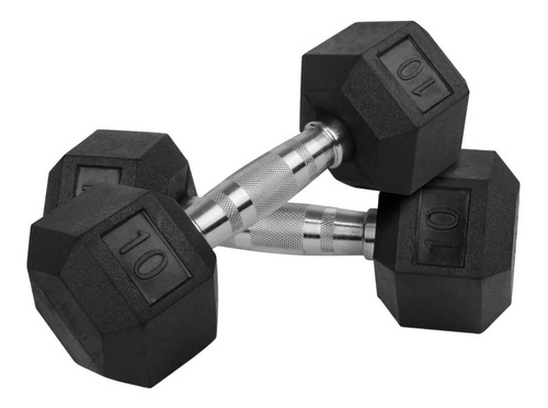 Par De Mancuernas Hexagonales 10 Lbs
