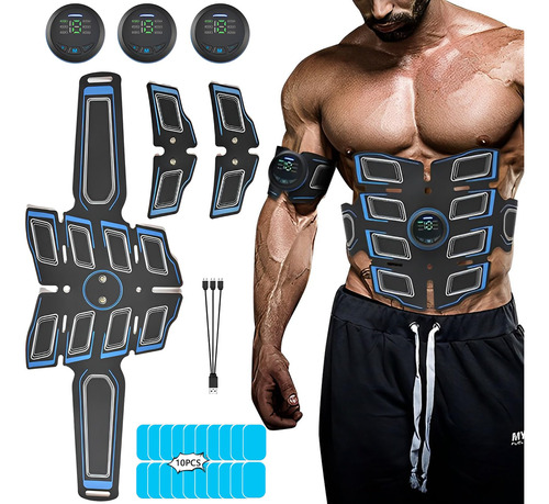 Electroestimulador Muscular, Entrenador Abdominal 10 Modos 2