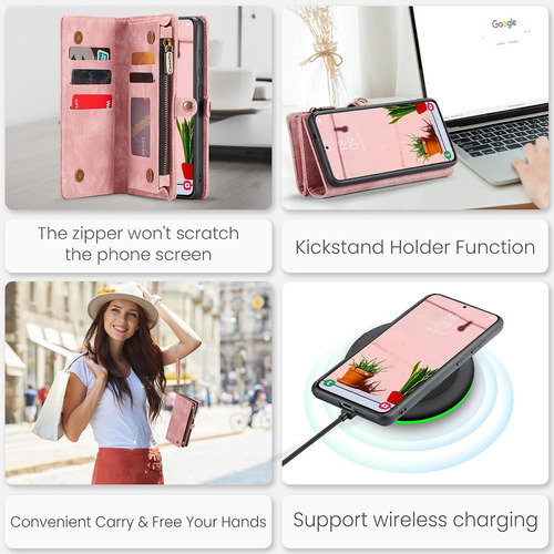 B2 Funda Estilo Cartera A Prueba De Caídas For Samsung
