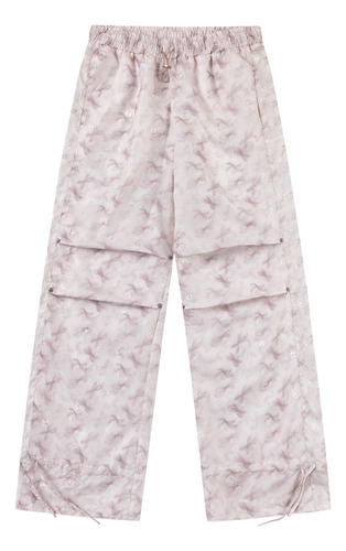 Pantalones Retro Con Bordado De Flores Pequeñas Con Lazo Est