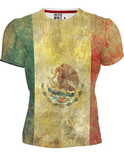 Playera 3d Sublimada Full Print Caballero Bandera México 252