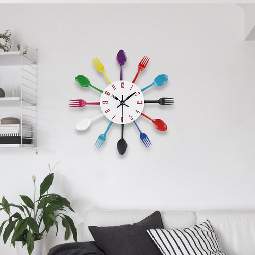 Reloj De Pared Moderno Reloj De Metal Multicolor