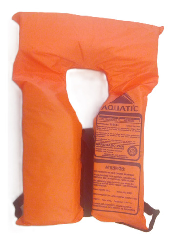 Poncho Salvavidas Aquatic Reglamentario Aprobado Pna Naranja Adulto
