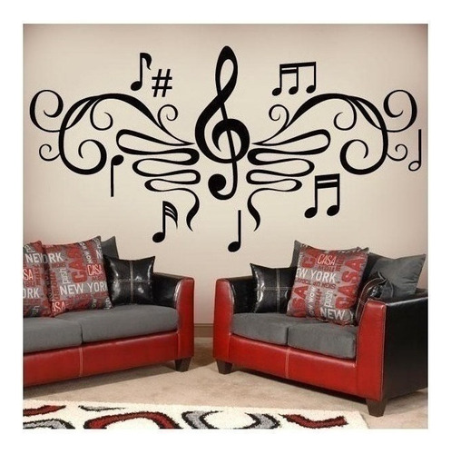 Vinilo Decorativo Notas Musicales Musica