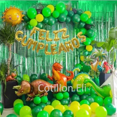 Globos de dinosaurios caseros para decorar fiestas infantiles