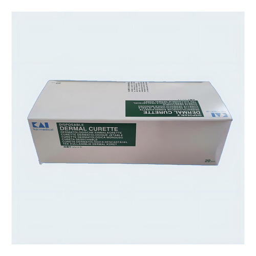 Cureta dermatológica desechable Kai, 20 unidades, 5 mm