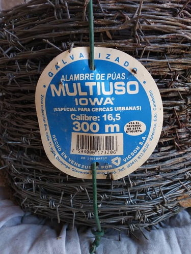 Alambre De Pua 16,5 Marca Iowa 300 Mts.