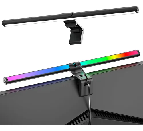 Rgb Monitor Light Bar Eye Care Reading Screen Lamp Black
