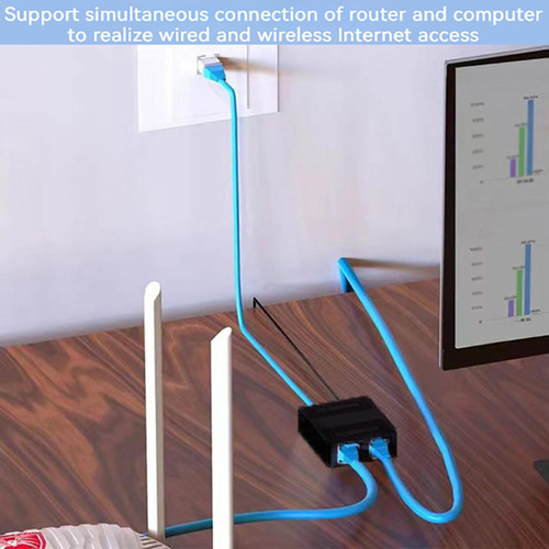 Divisor Ethernet Divisor De Internet Con Cable De 100mbps