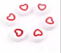 Comprar Separador Luneta Corazón B Acrilico 7mm Bisutería 100 Pzs