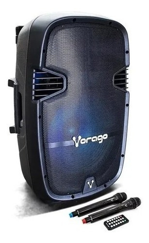 Imagen 1 de 5 de Bocina 15  Karaoke Vorago Bluetooth 2 Microfonos Inalambrico