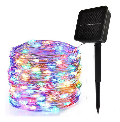 Luz Solar Navideña 12 M 100led