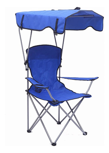 Silla De Camping Plegable Con Posabrazos Y Toldo