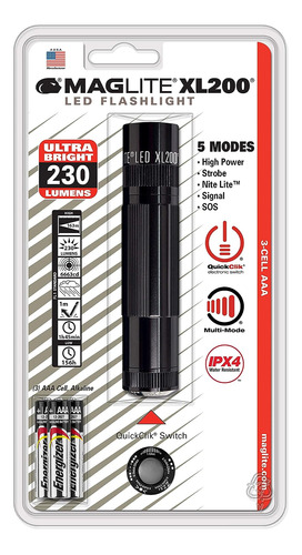 Linternas De Mano Maglite Xl200-s3016 Aluminio Negro