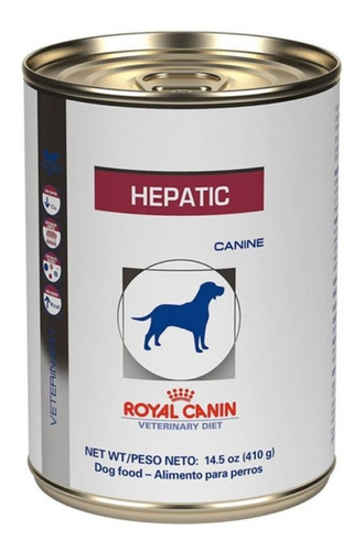 Imagen 1 de 1 de Alimento Royal Canin Veterinary Diet Canine Hepatic para perro adulto de raza  pequeña, mediana y grande sabor mix en lata de 410g