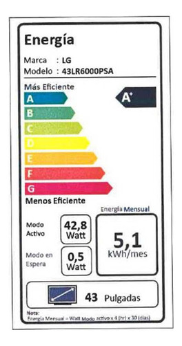 Televidor Led Smart Tv LG 43lm63 Fhd Hdr 43 Pulgadas