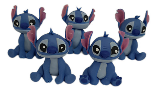 Stitch Souvenirs Porcelana Fria X 5 U.