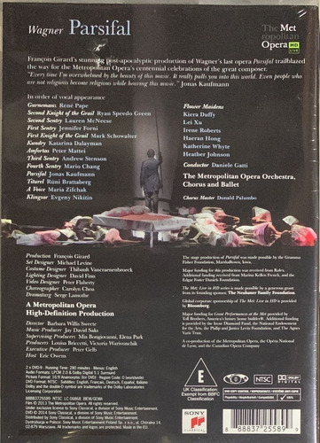 Wagner - Parsifal - Kaufmann Pape Gatti - 2 Dvds.