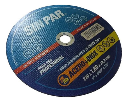 Disco Sin Par 230 X 1,8 Mm X 50un Azul