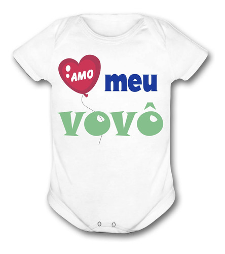 Body Infantil Personalizado Amo Vovô Frases De Avô Promoção 