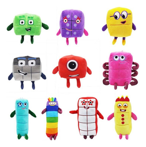 10pcs Muñeco De Peluche De Numberblocks, Juguete Educativo