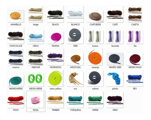 36 Pares De Agujetas Mayoreo Para Tenis Botas Zapatos