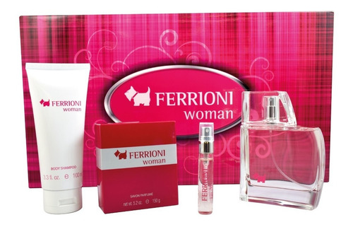 Perfume Set Ferrioni 4pzas 100ml Spray Body Wash