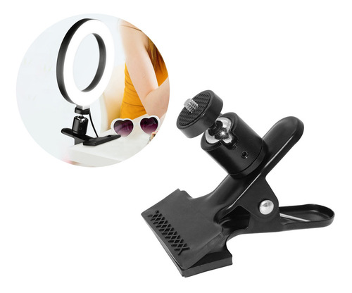 Tripé Clip Mount Spring Clamp Holder Com Cabeça De Bola