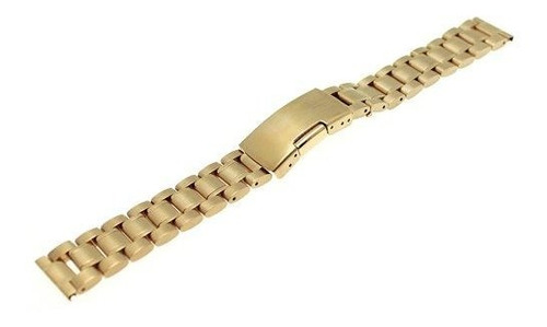 Pulsera Reloj Acero Inox 20mm Dorada 