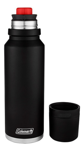 Imagen 4 de 9 de Set Mate Acero Importado Un Mate + Termo Coleman 1.2lt Negro