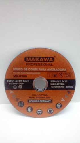Disco Corte Makawa 150mm Mk-0300 $50