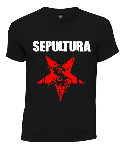 Camiseta Metal Rock Sepultura Star